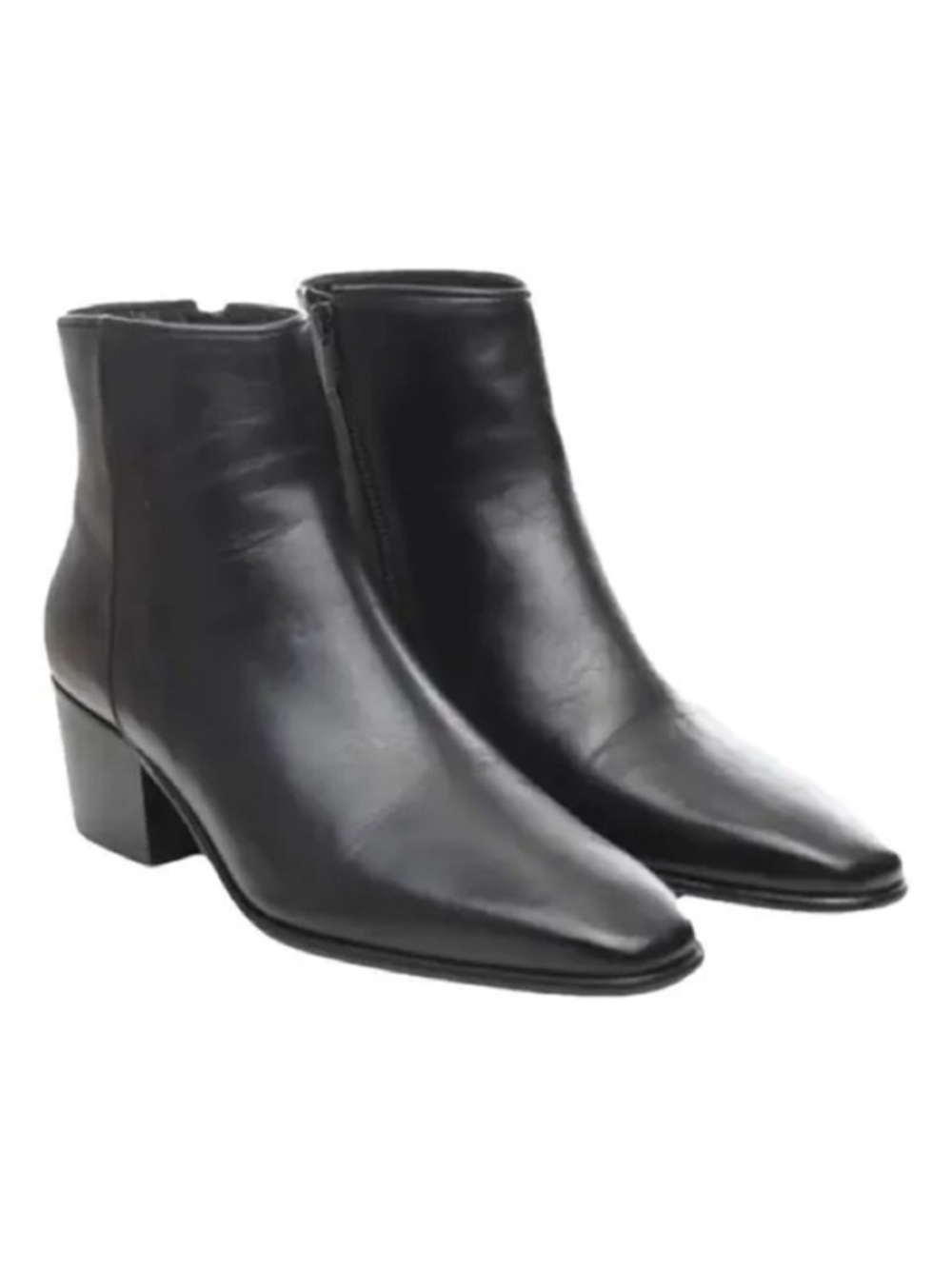 The Kooples Ankle Booties Pointed Toe in Black Leather